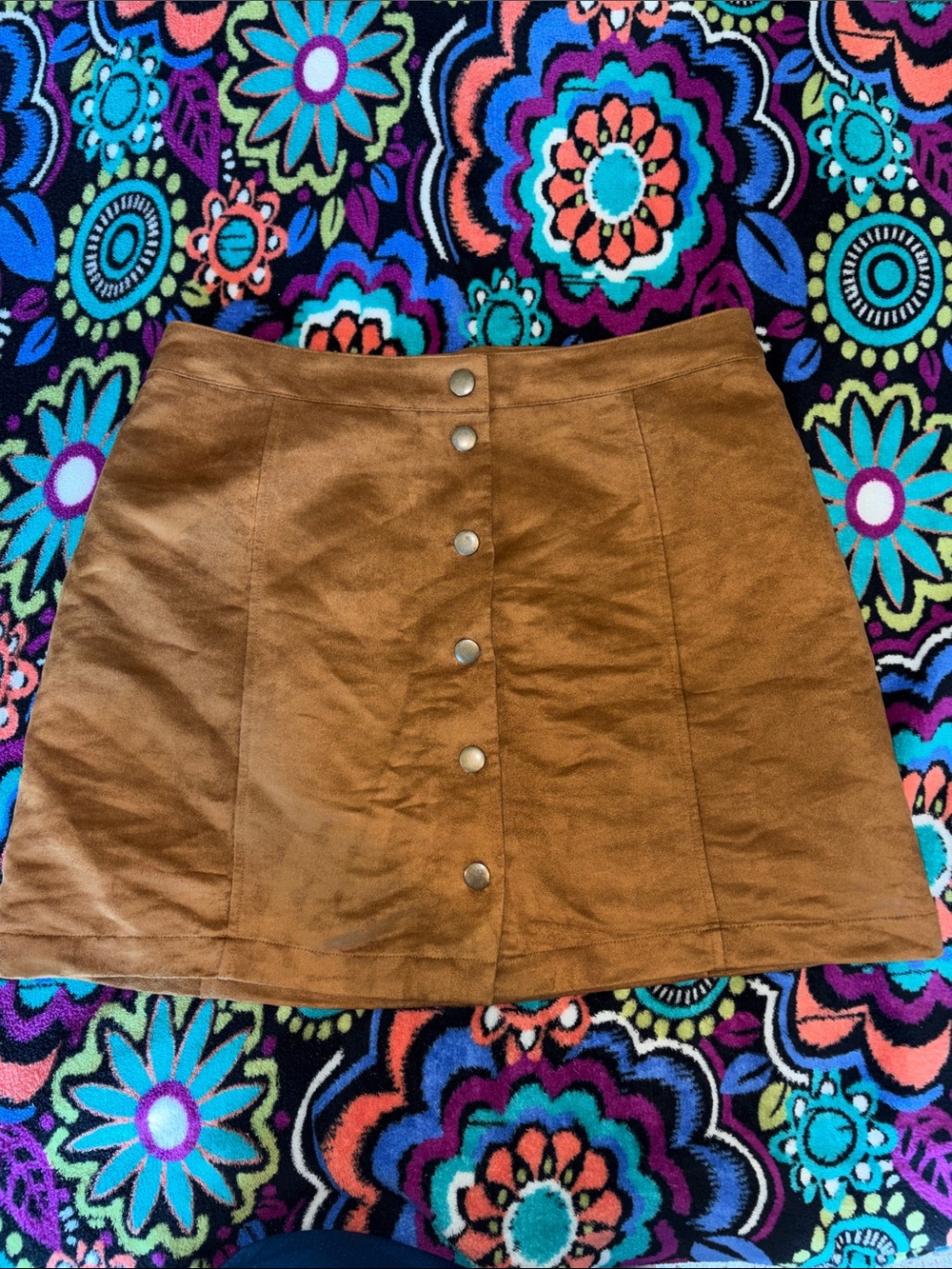 Old Navy Tan Button-Front Mini Skirt